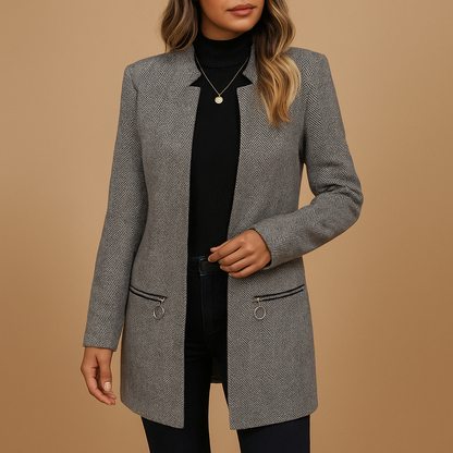 Relaxed Fit Women's Long Sleeve Printed Jacket - Nocini