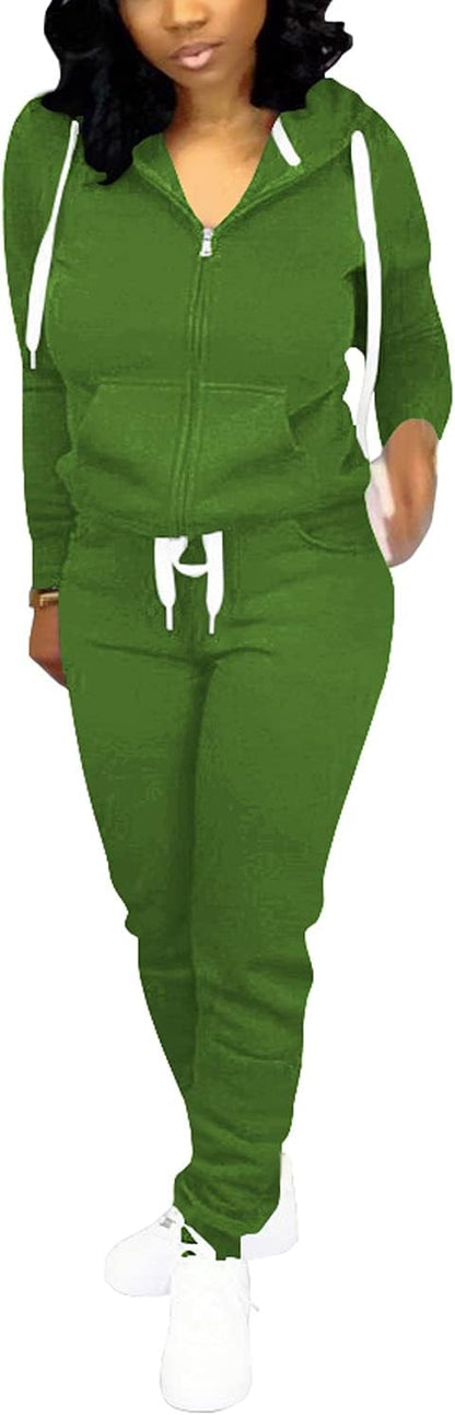 Casual Women's Tracksuit - Mia-Olive green-S-Nora Luxe