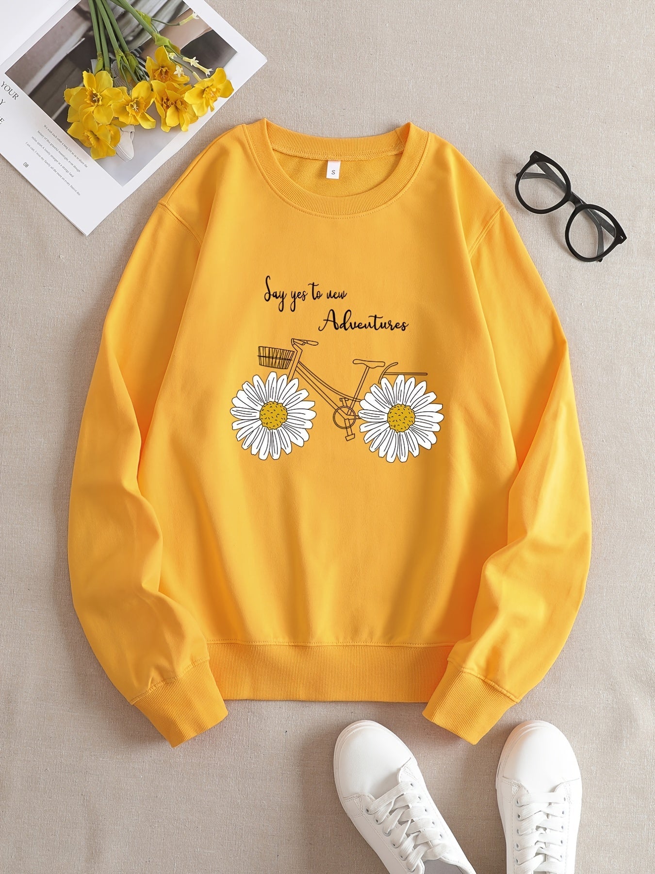 Casual Graphic Crew Neck Sweatshirt - Nocini