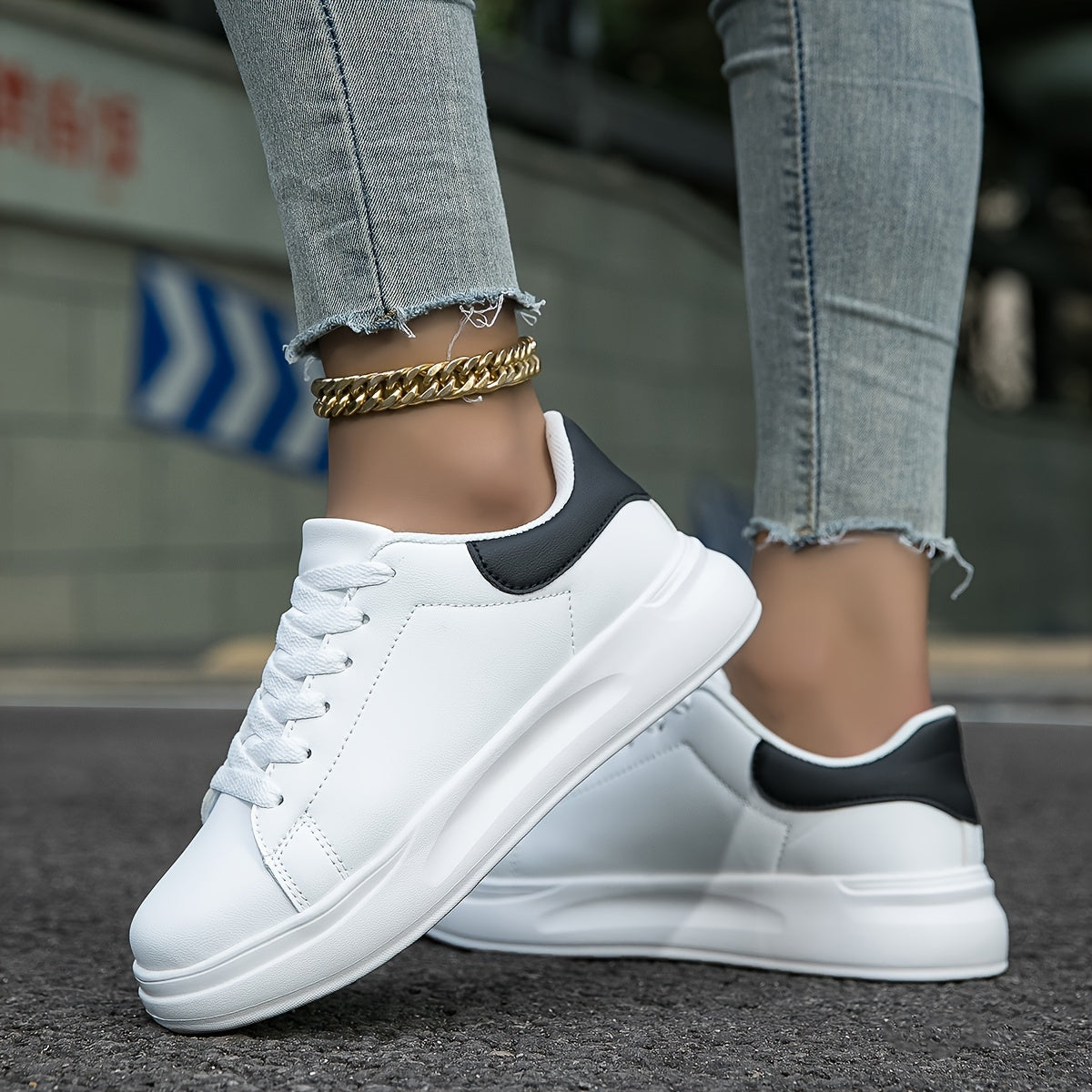 Classic Pure White Leather Shoes