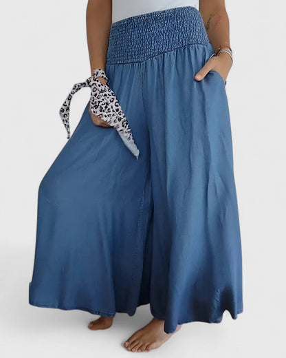 Soft Elastic Waist Pants