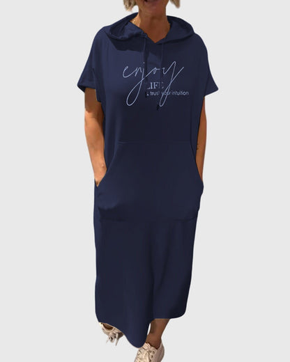 Relaxed Fit Hooded Dress
