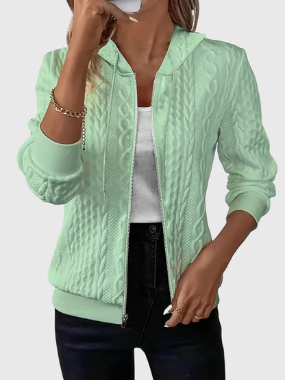 Women's Zip Front Hooded Sweatshirt