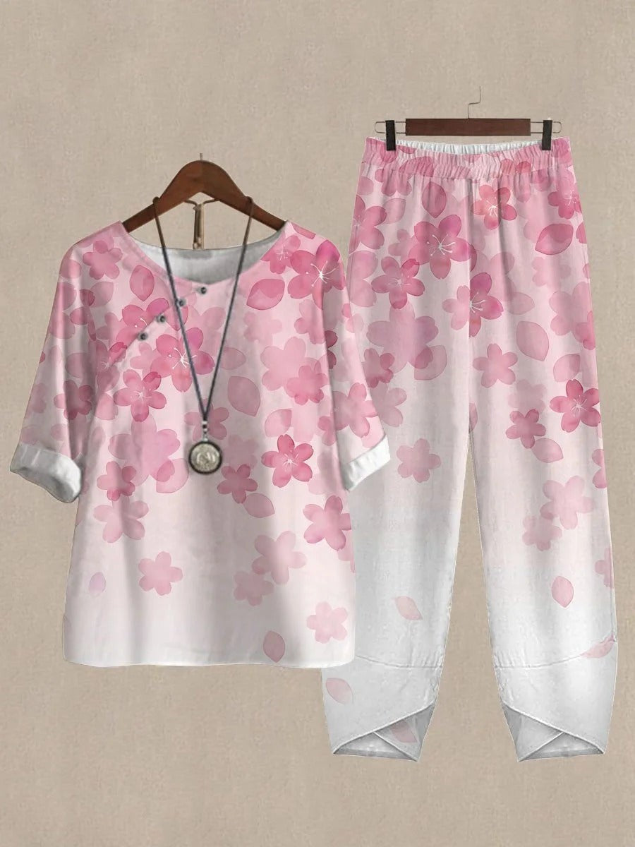 Comfortable Women's Top and Pant Set Soft Elastic Waist - Nocini