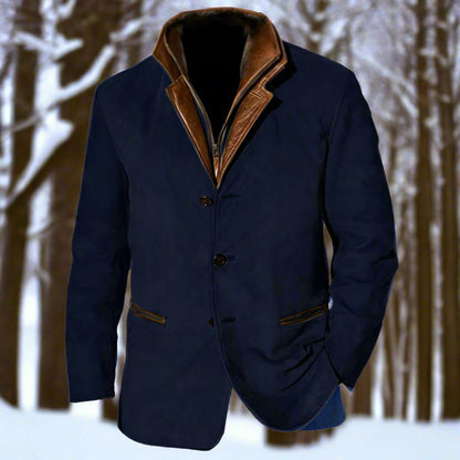 Slim Fit Mens Leather Look Jacket