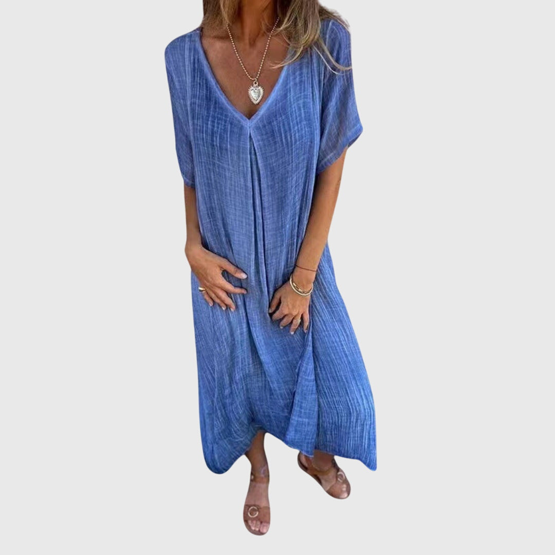 Elegant V-Neck Dress for Women