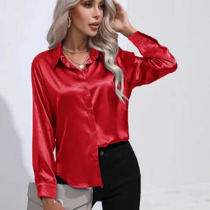 Ladies Soft Flowy Long Sleeve Top