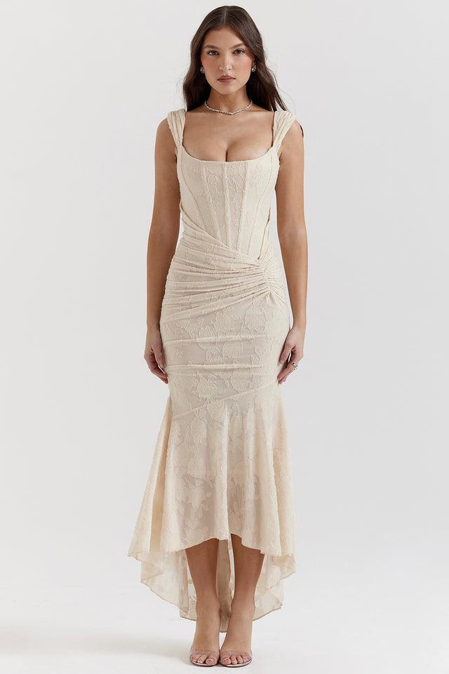 Slim Fit Long Lace Evening Gown