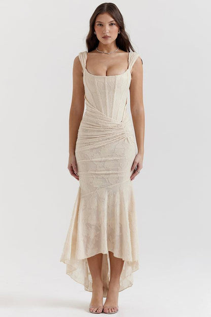 Slim Fit Long Lace Evening Gown
