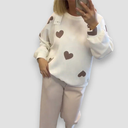 Lovely Heart Pattern Sweater