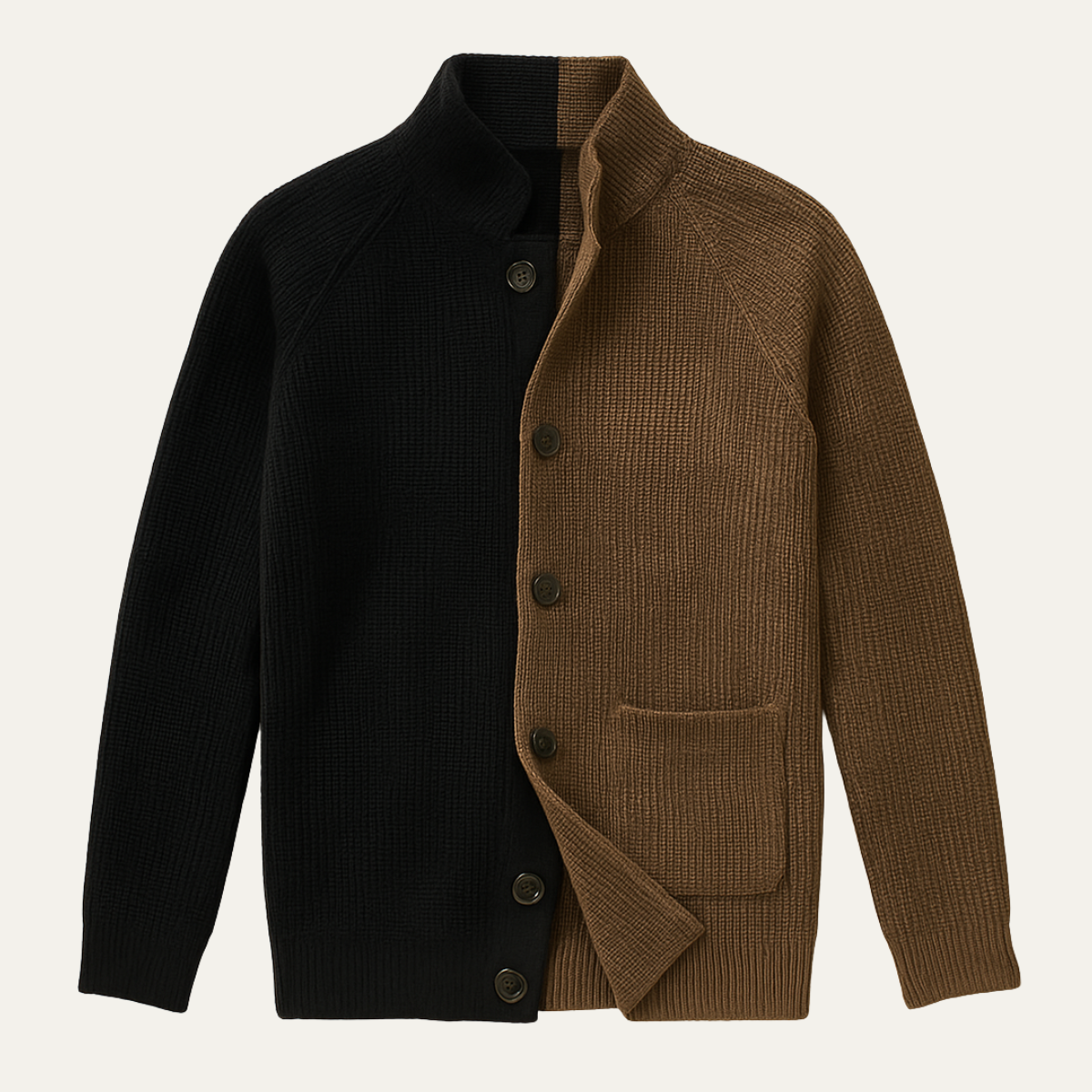 Classic Men's Colour Block Knit Cardigan - Nocini