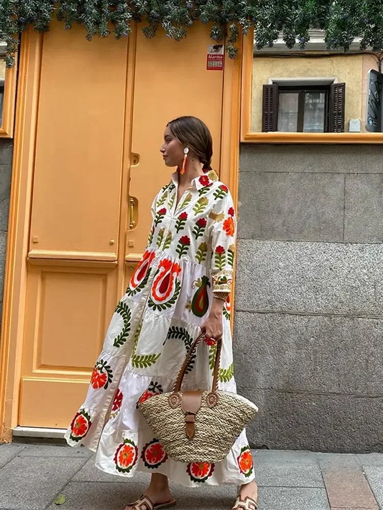 Image of Charity | Women's Long Sleeve Floral Maxi Dress
