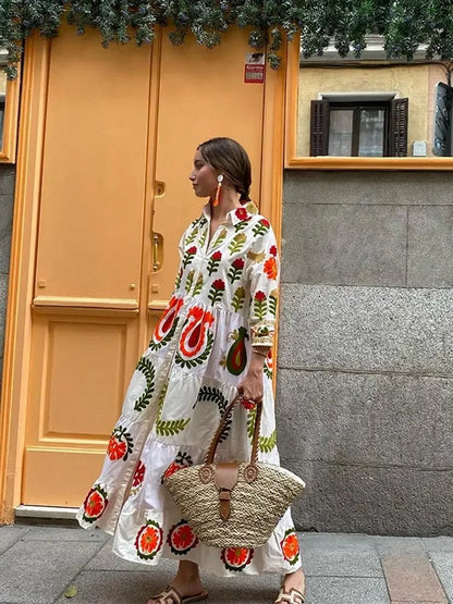Image of Charity | Women's Long Sleeve Floral Maxi Dress