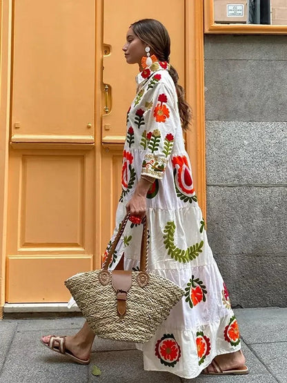 Donation Supported Women's Floral Maxi Dress - Olytrend