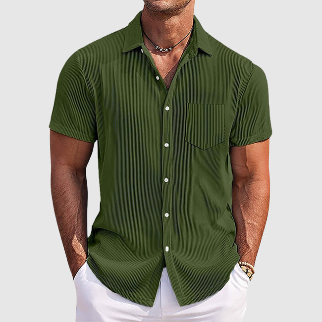 Image of Charles | Men's Short Sleeve Button-Down Shirt