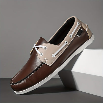 Classic Leather Deck Shoes – Navy Blue Low Profile