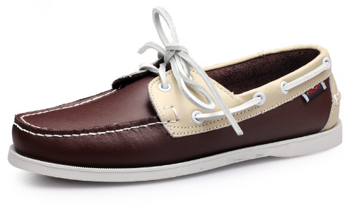 Classic Leather Deck Shoes – Navy Blue Low Profile