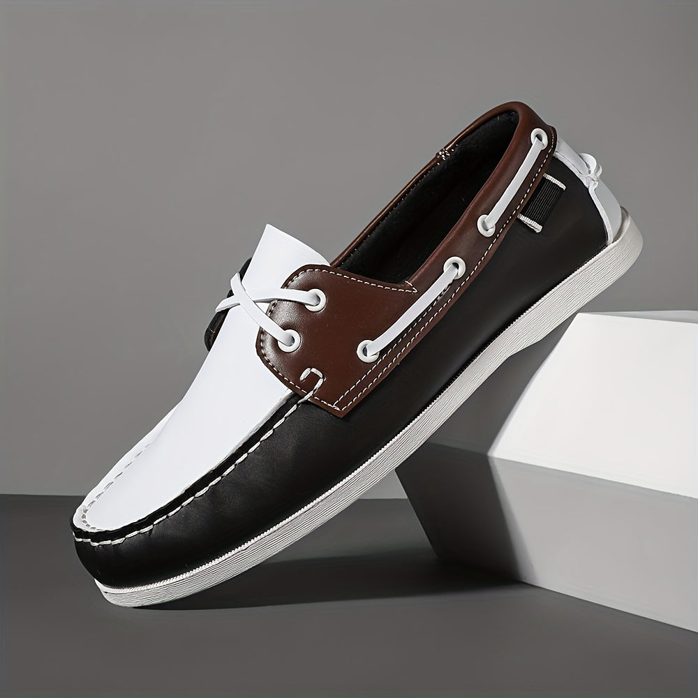 Classic Leather Deck Shoes – Navy Blue Low Profile
