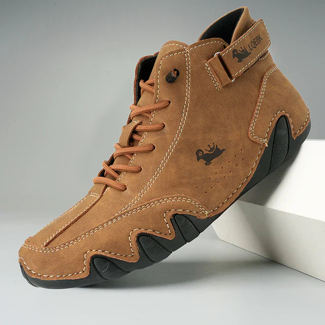 Classic Low Heel Ankle Boots - Simple Moc Toe Style - Nocini