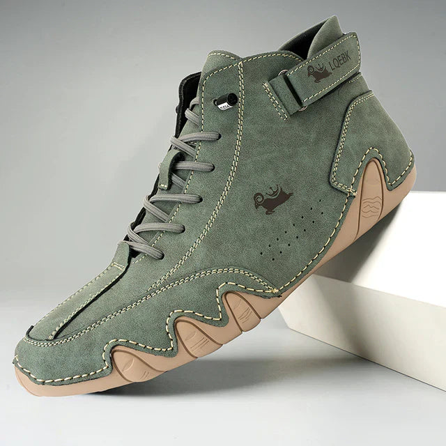 Classic Low Heel Ankle Boots - Simple Moc Toe Style