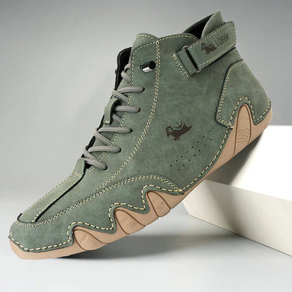 Classic Low Heel Ankle Boots - Simple Moc Toe Style