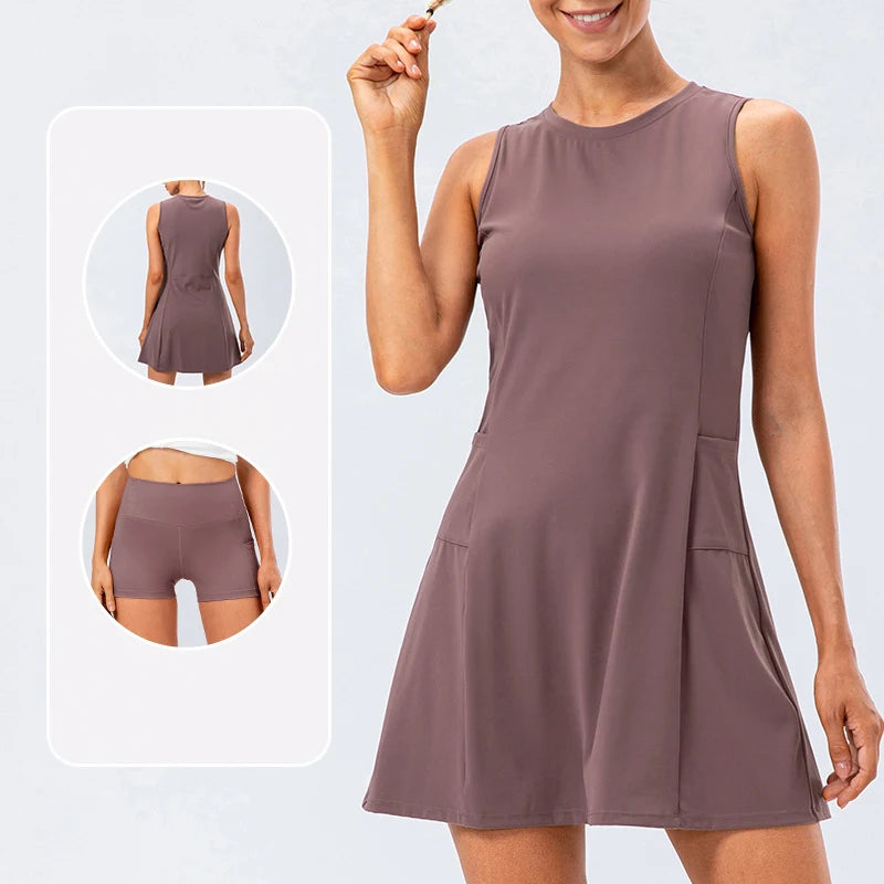 Chic Sleeveless Fit Mini Dress for Women - Olytrend