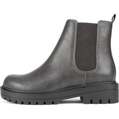 Elegant Low Block Heel Ankle Boots - Pexav