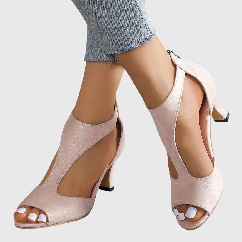 Ladies High Heel Toe Strap Sandals - Olytrend