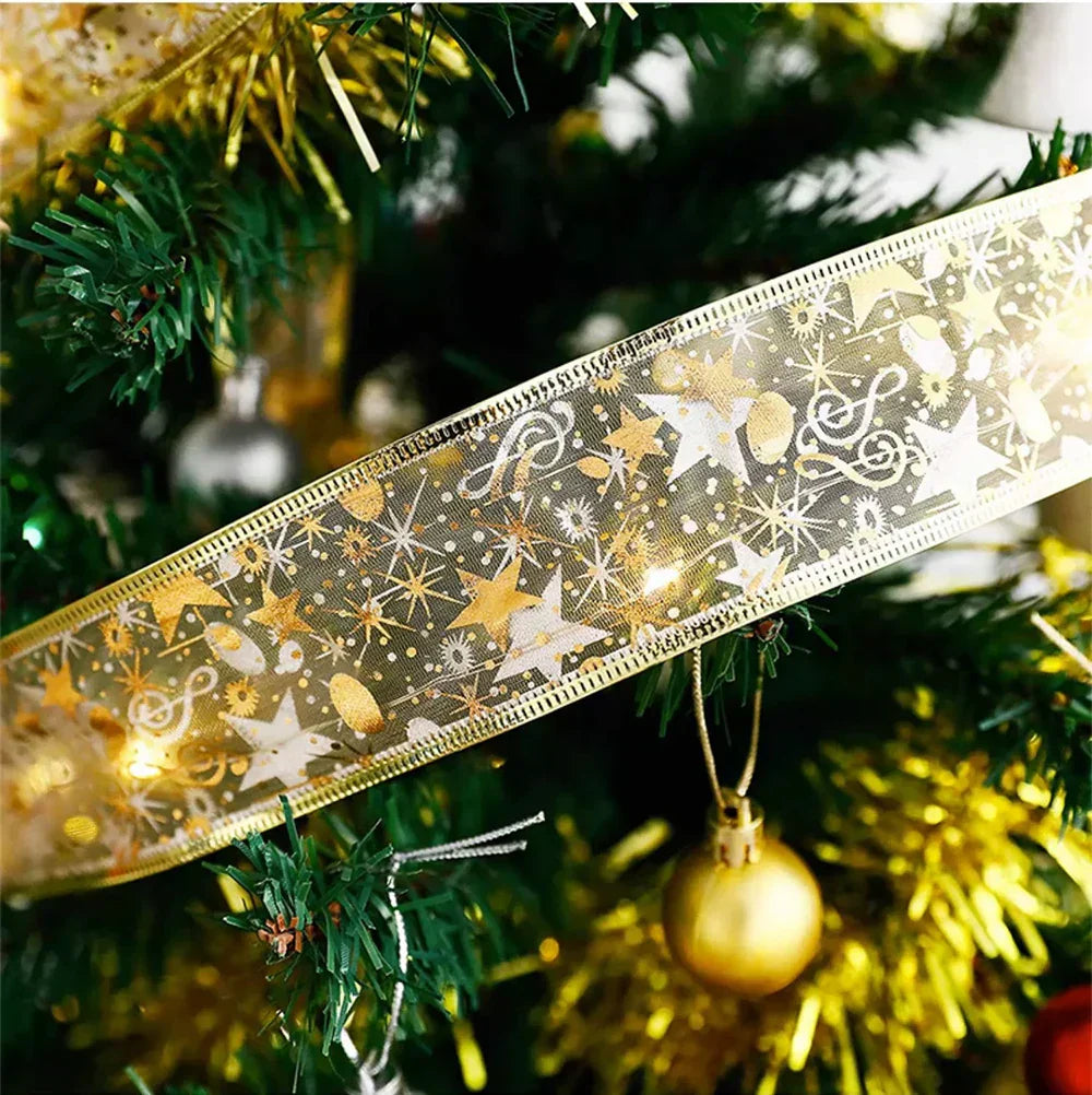 Christmas Lights Ribbon - TwinkleRibbon-Style 1-118.11 inches-Nora Luxe