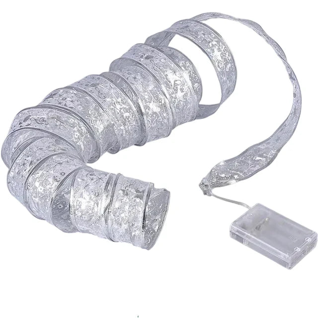 Christmas Lights Ribbon - TwinkleRibbon-Style 1-118.11 inches-Nora Luxe