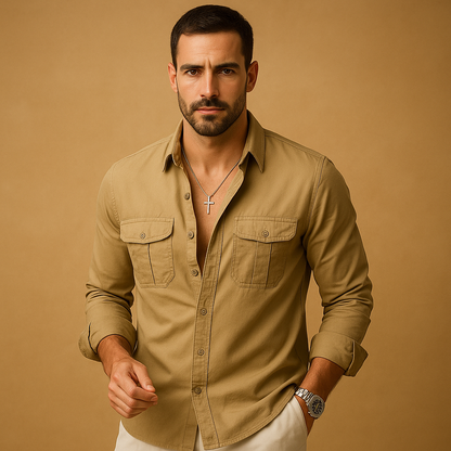Traditional Fit Mens Button Down Shirt - Nocini