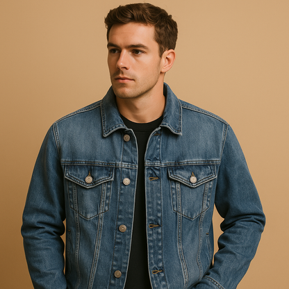 Classic denim jacket for men | Owen - Nocini