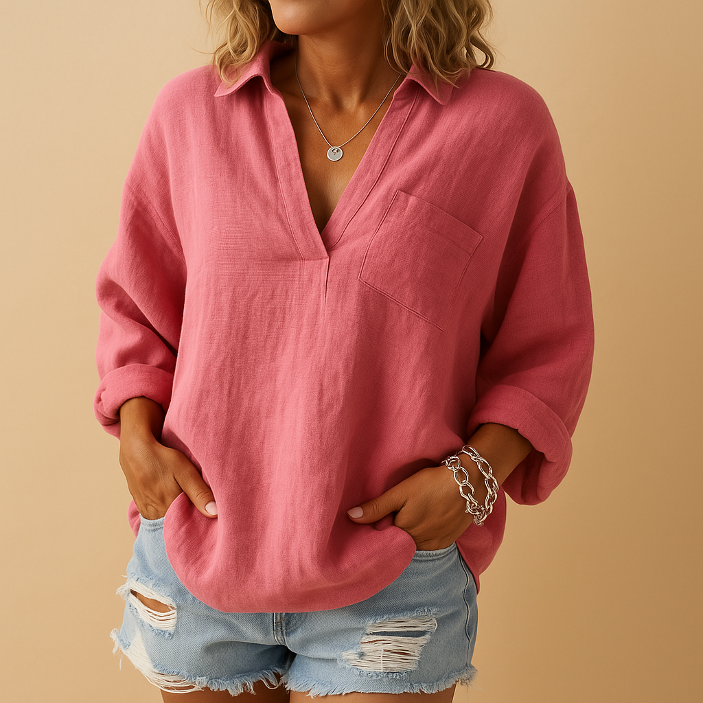 Women’s classic elegant blouse with flattering fit and timeless design, perfect for work, casual wear, or evening occasions.