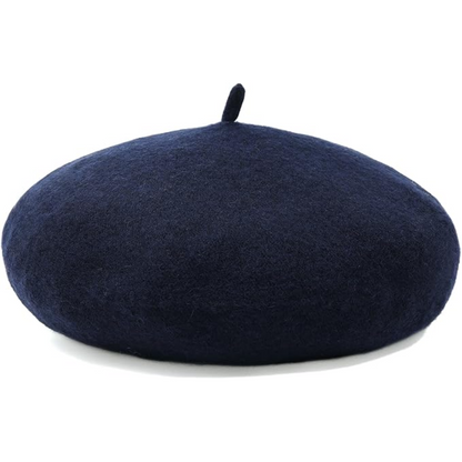 Classic French Wool Beret – Evelyne-Dark Green-Nora Luxe