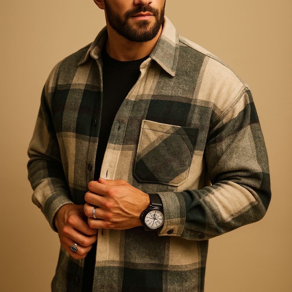 Casual Mens Long Sleeve Button Shirt - Nocini