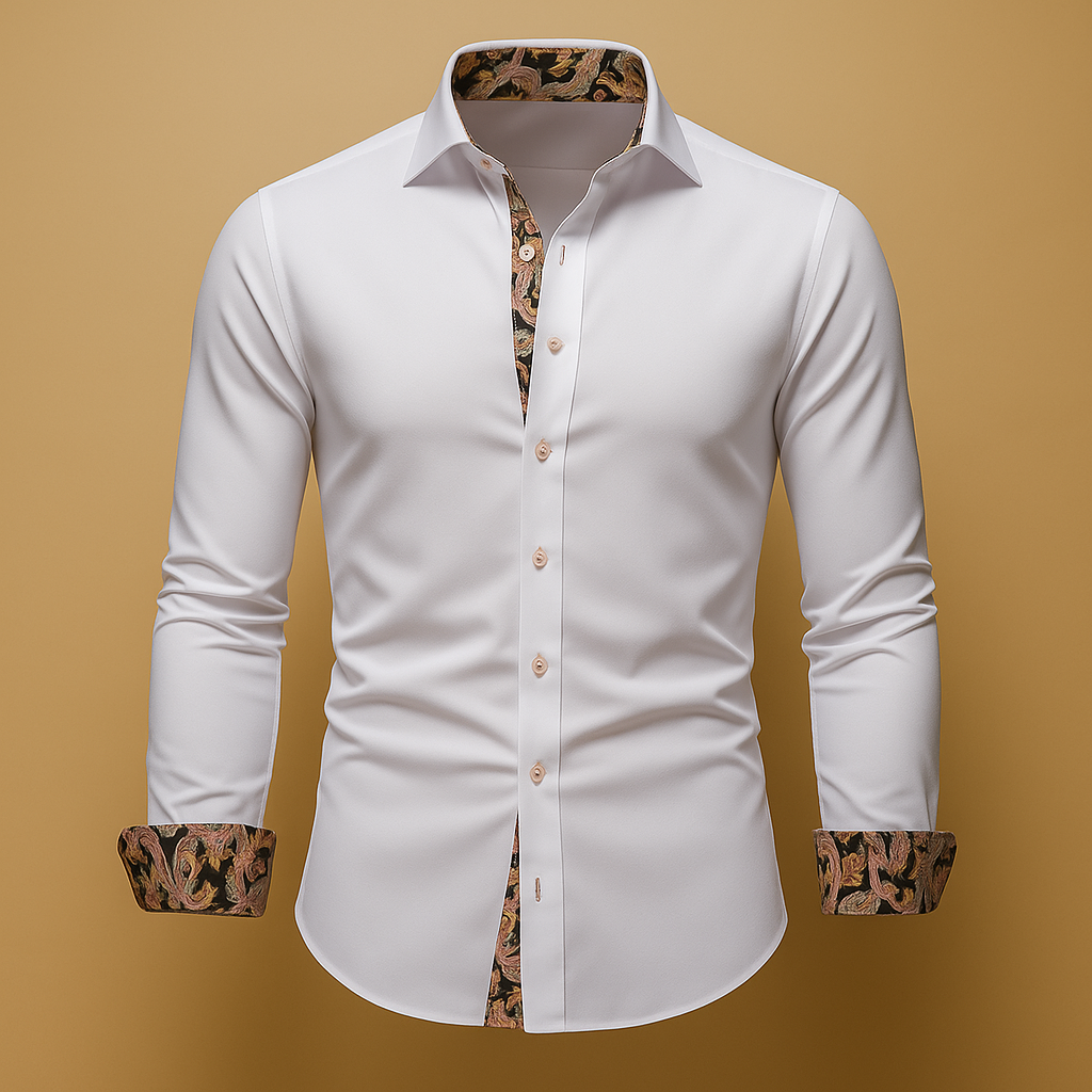 Slim Fit Mens Long Sleeve Casual Shirt - Nocini