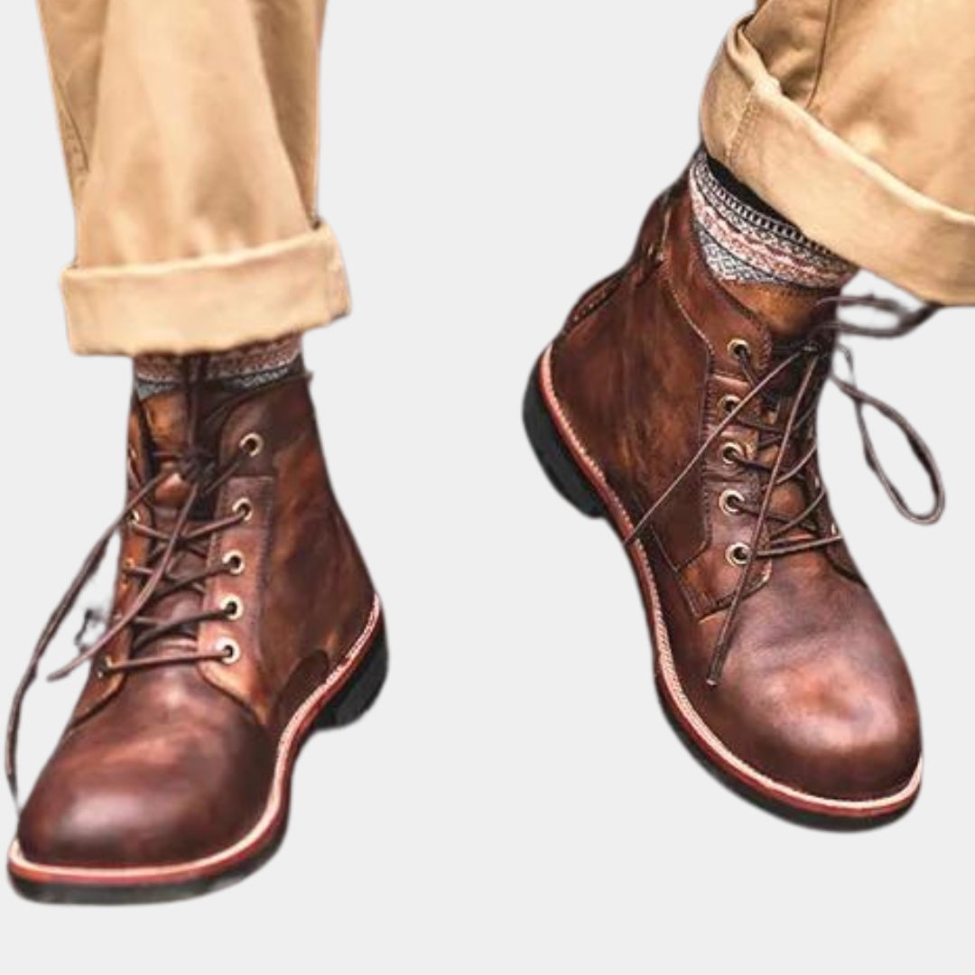 Comfortable Mens Leather Boots - Cassian - Pexav