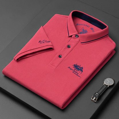 Classic Men’s Polo - Hamilton-Red-M-Nora Luxe
