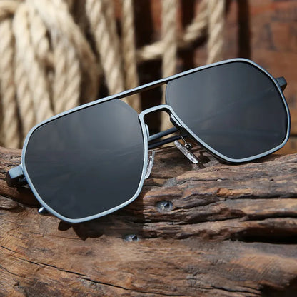 Trendy Mens Shades Metal Frame UV Protection - Pexav