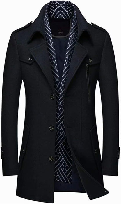 Classic Men's Winter Blazer - Luca-Black-S-Nora Luxe