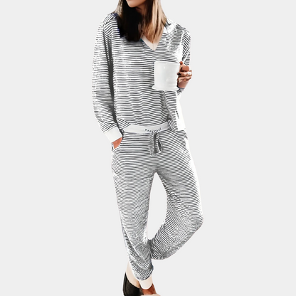 Classic Pyjama Set for Women - Celeste-Gray-XS-Nora Luxe