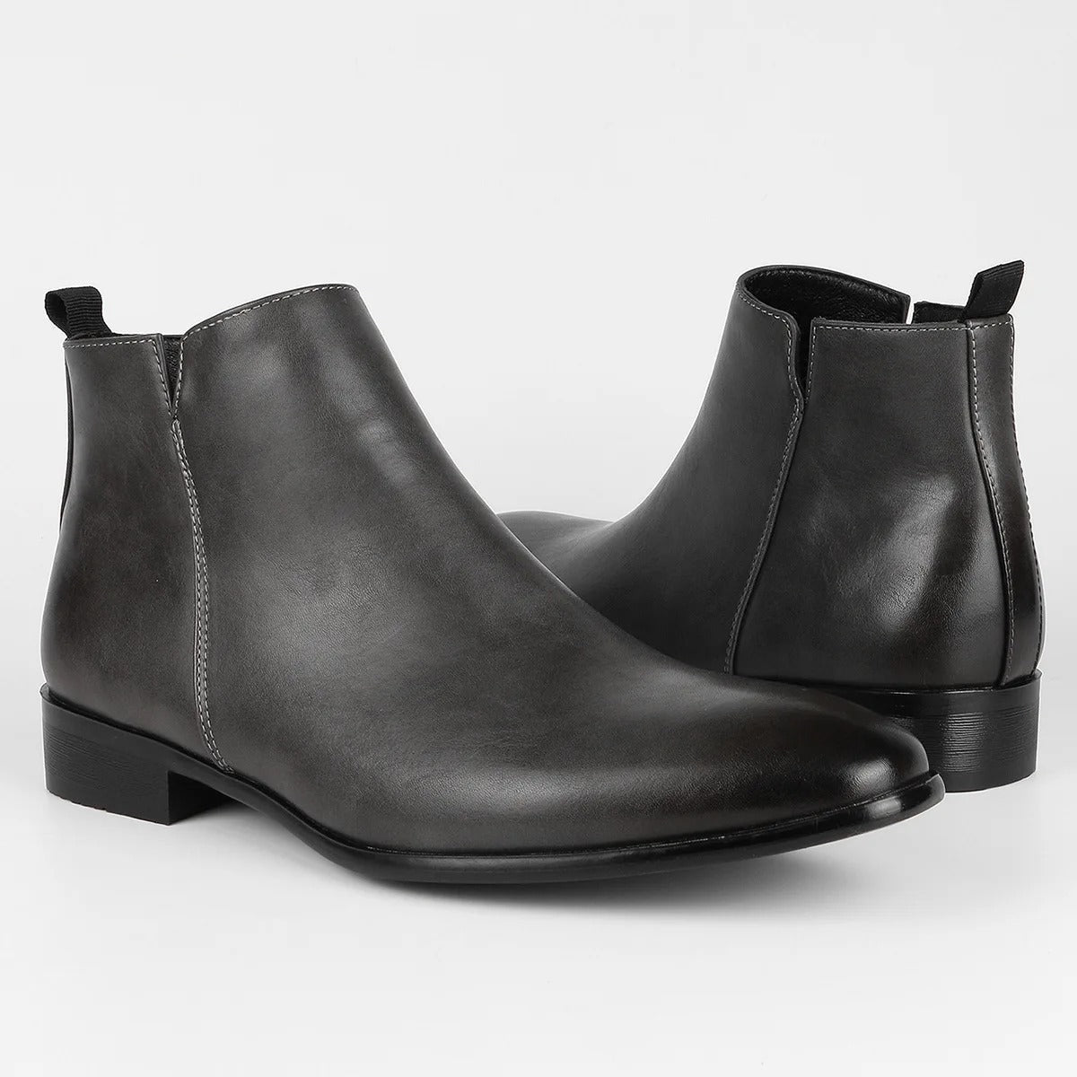 Classic Retro Leather Men's Boots - Lars-Gray-6.5-Nora Luxe