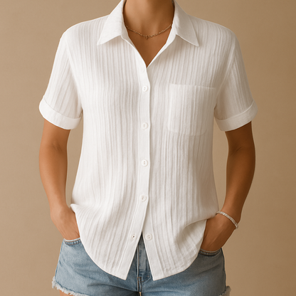 Timeless Short Sleeve Ladies Blouse - Nocini
