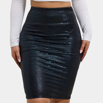 Stylish Animal Print Midi Skirt Odette - Pexav