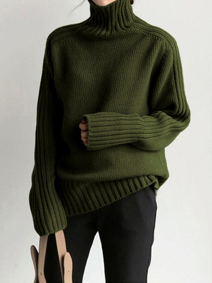 Cozy Loose Fit Crew Neck Sweater