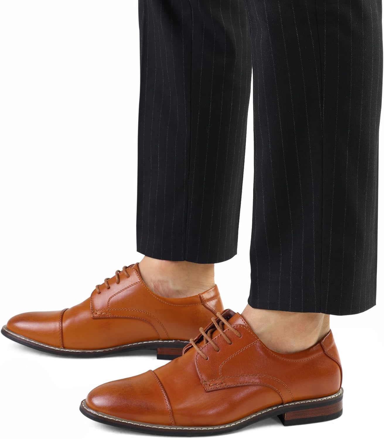 Classic Wingtip Men's Shoes - Victor-Black-6.5-Nora Luxe