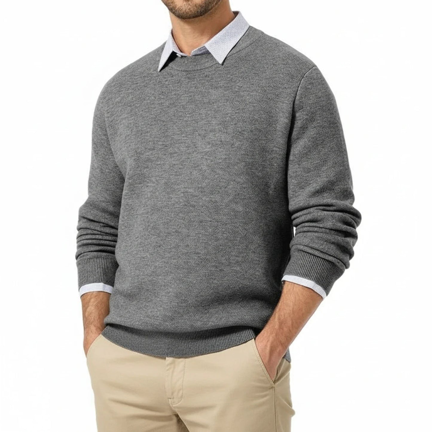 Regular Fit Mens Casual Sweater - Olytrend
