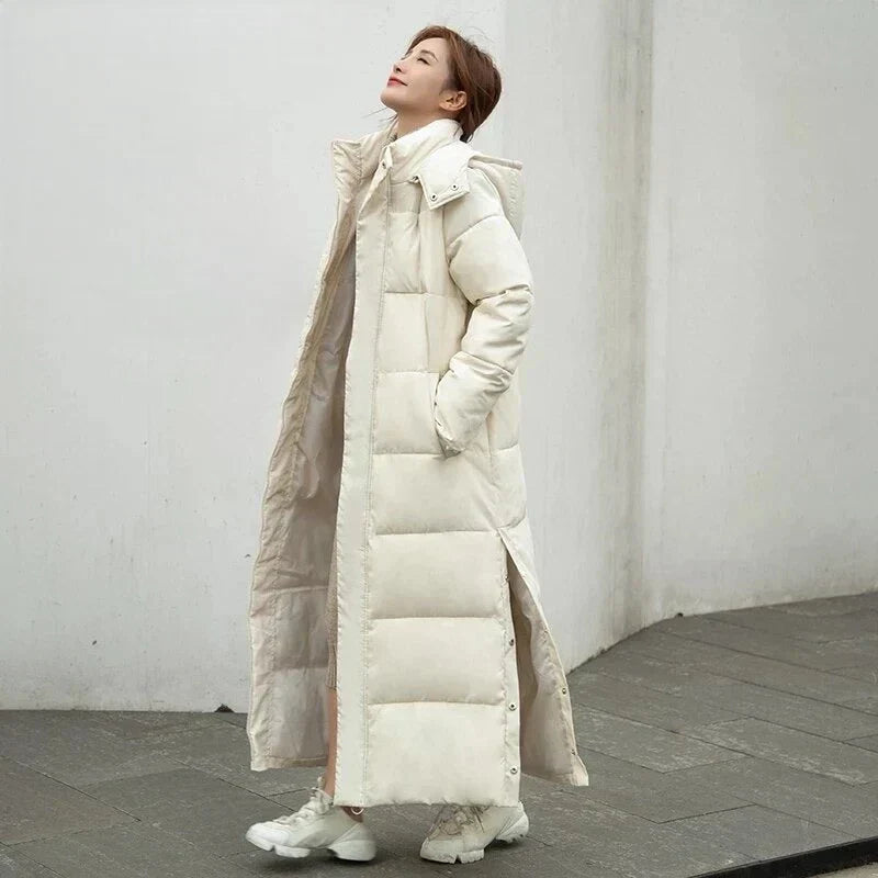 Women's Warm Puffer Coat - Long Quilted Parka Jacket