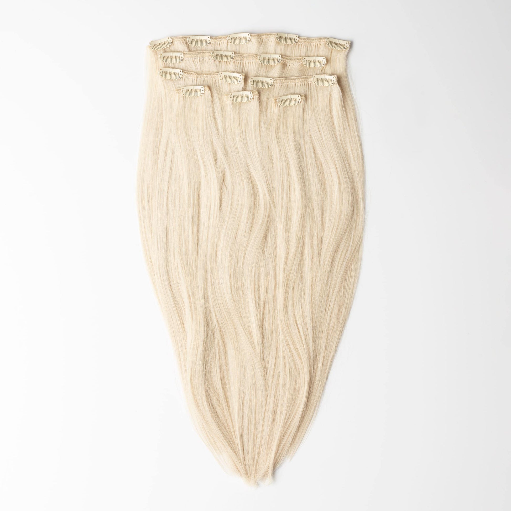 Easy Clip On Hair Extensions - Light Blonde 60B - Pexav
