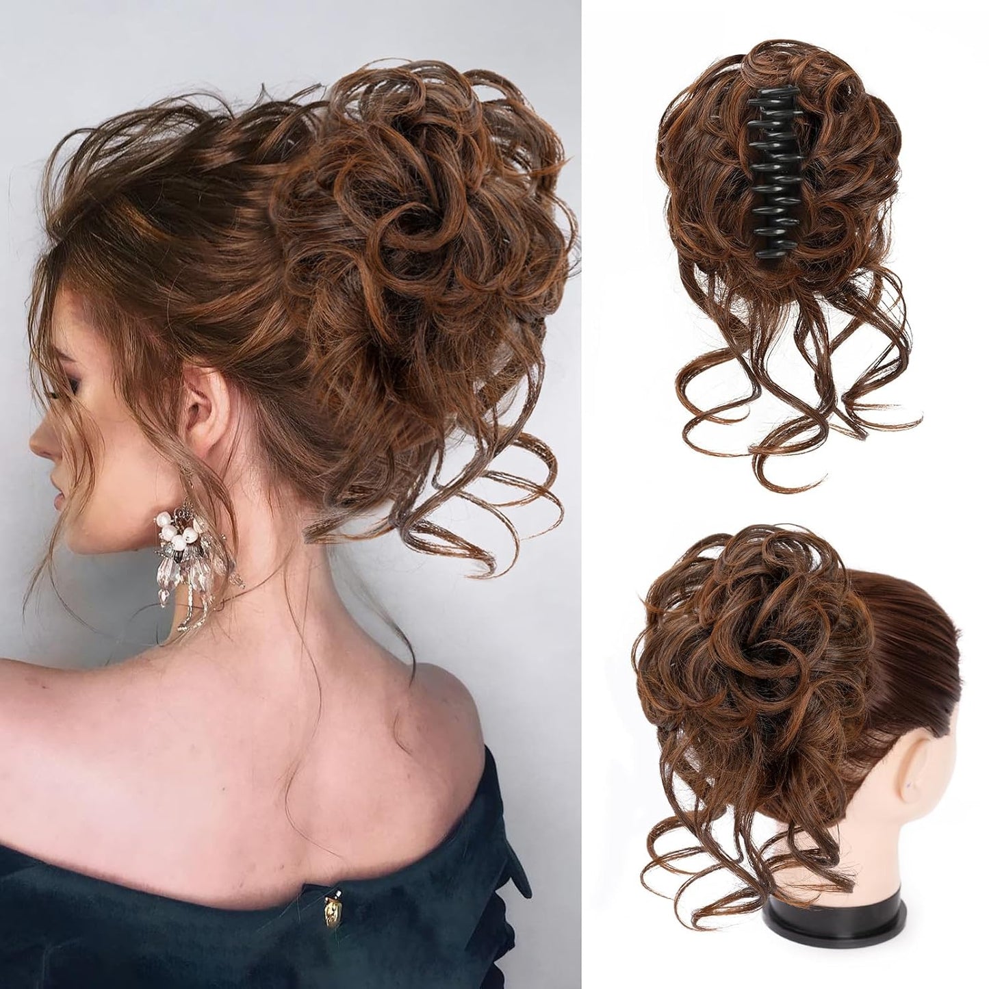 Easy Bun Clip for Curly Hair Extensions - Pexav